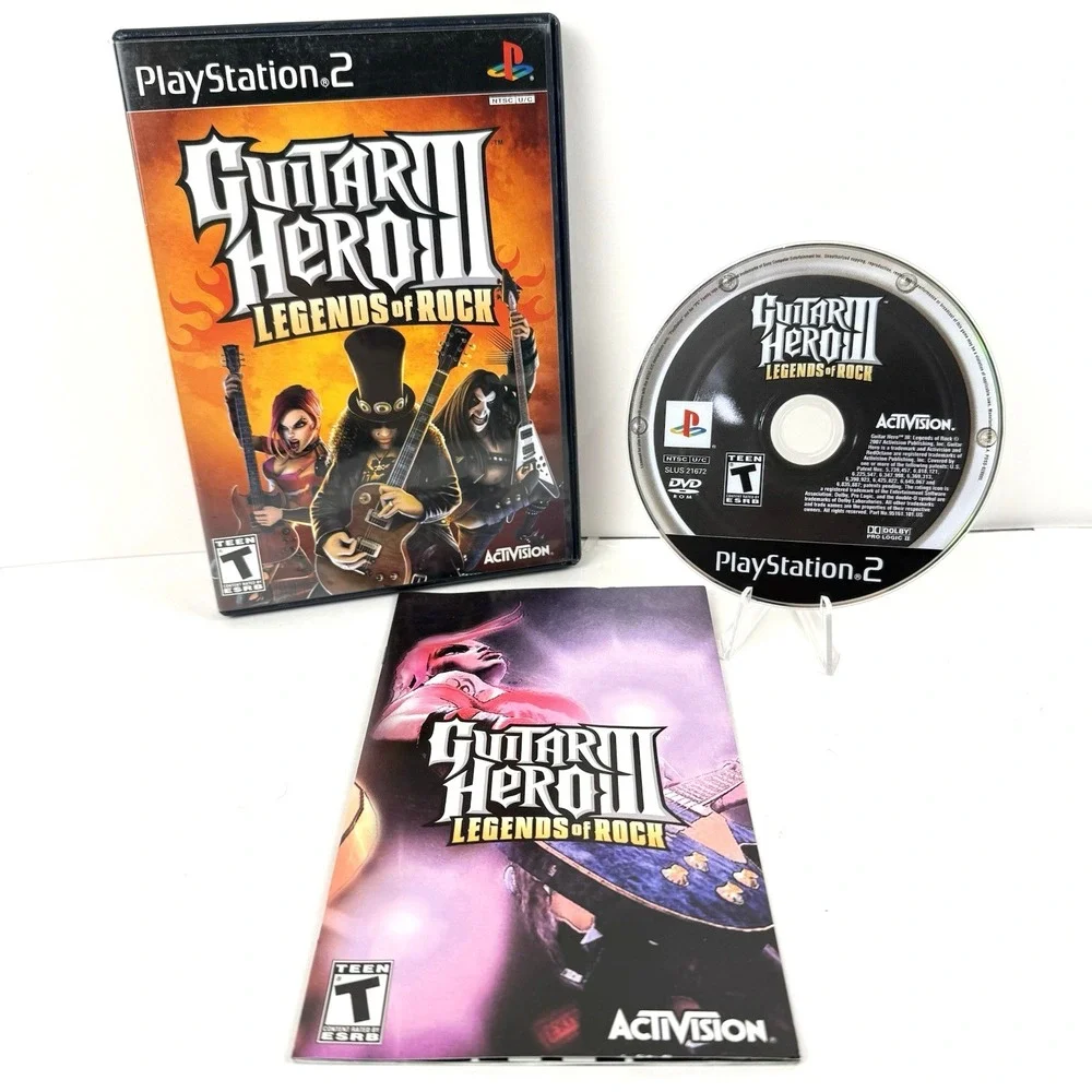 Guitar Hero 3 III: Legends of Rock (Sony PlayStation 2, PS2, 2007) CIB Complete
